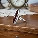 Garnet Ring for Women 925 Sterling Silver Handmade Boho Long Oval Gemstone Statement Jewelry, January Birthstone Promise Ring Gift for Her