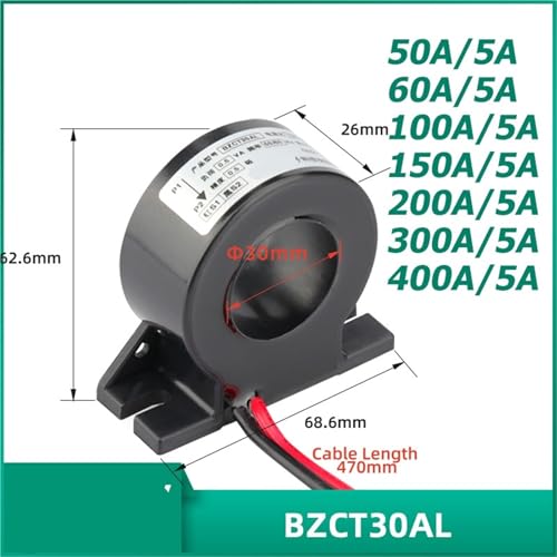 Transformateur de courant 400A-5A BZCT30AL standard CA pour tableau électrique