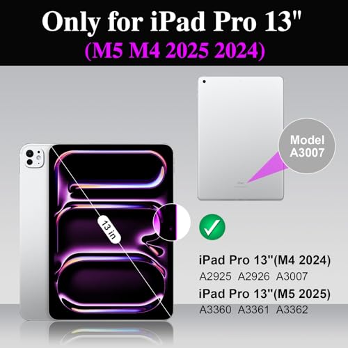 iPad Pro 13 inch Case with Keyboard (M5 2025 M4 2024), Strong Magnetic iPad Case with 130° Adjustable Stand, Multi-Touch Trackpad, 7-Color Backlight, Quiet Typing, Durable Protective Surface by DANCESOUL - Image 2