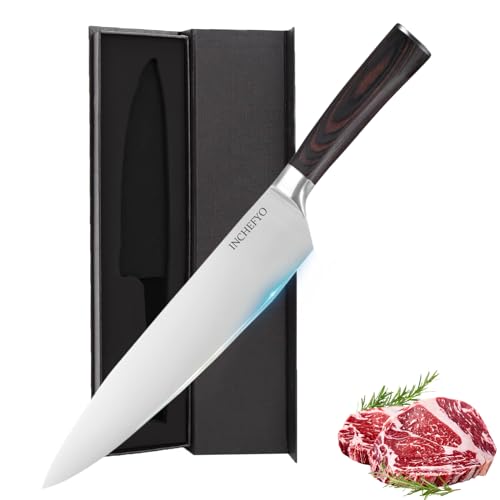 Chef Knife, 8 Inch High Carbon Stainless Steel Kitchen Knife with Ergonomic Handle, Ultra Sharp Knife Cutting Knife, Gifts for Men and Women with Gift Box