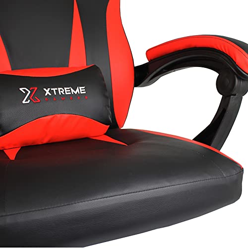 Cadeira Xtreme Gamers Supra Giratória Reclinável Altura Ajustável Preta e Vermelha