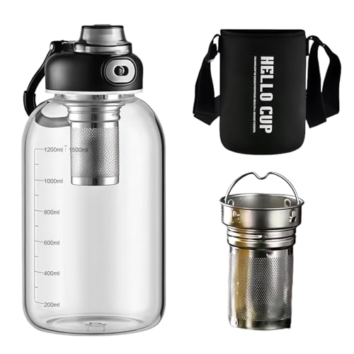 1.5 Liter Glasflasche, Trinkflasche Glas...