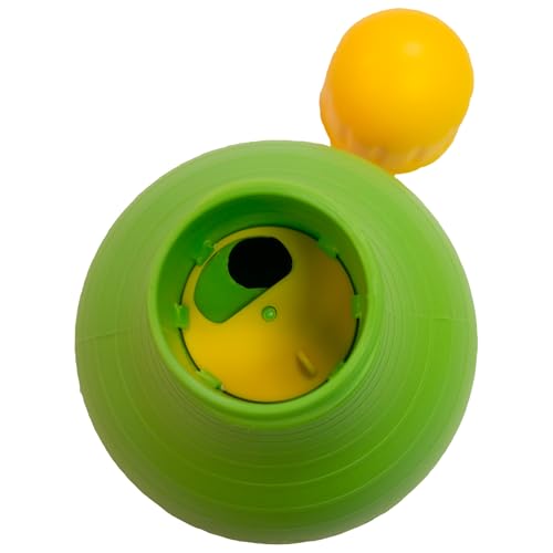 Starmark Bob-A-Lot Interactive Dog Pet Toy, Large, Yellow/Green/Purple