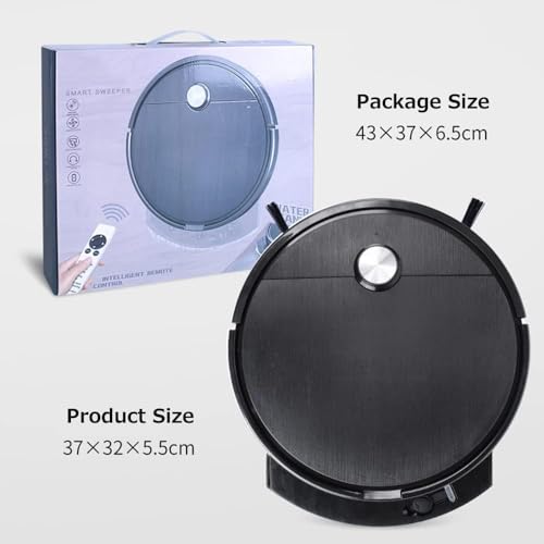 Image of Chetsavz -Robotic-Mop-Smart-Automatic-Cleaner-Robot-Charging-Remote-Control-Wireless-Sweeping-Mopping-Dry-Wet-Cleaning-Machine-(Black)-Multicolor