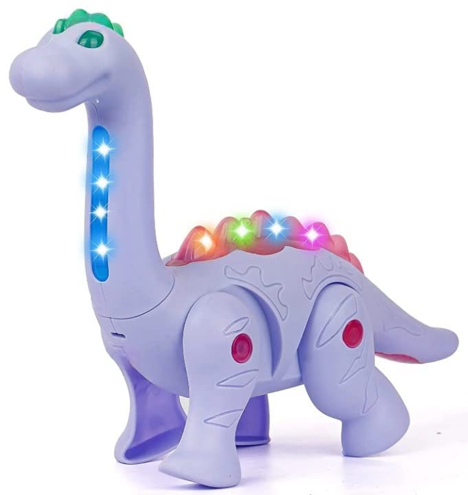SHOPCSH Dinosaur Adventure Electric Toy for Kids Wonderful Musical Flash Light Walking Animal Toy-Color as per Stock