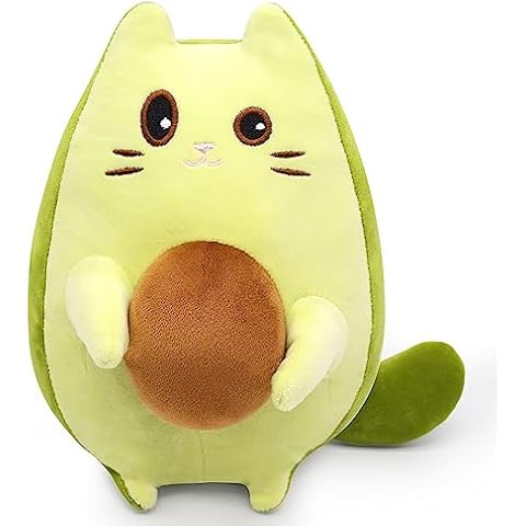 Leokawin Avocado Cat Plush Pillow Cover