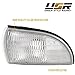 USR 91-96 Impala Corner Lights - Front Cornering Turn Signal Side Marker Parking Lamps (Left + Right) Compatible with 1991-1996 Chevy Impala/Caprice (Clear Lens with x2 T10 Amber Bulbs)