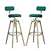 Drehbare Barhocker 2er-Set, Höhenverstellbare Barhocker mit Rückenlehne, Inselhocker, Barhocker aus Samt für Küche/Hausleiste/Esszimmer/Büro