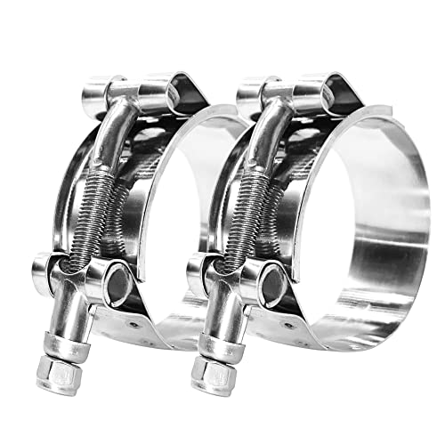 BOTTEN 2 Pack 3" T-Bolt Hose Clamp, Clamp Range 83-91mm for 3" Hose ID, hose clamps 304 Stainless Steel,hose clamp pliers and clamps heavy duty by Botten - Used condition - US$5.24