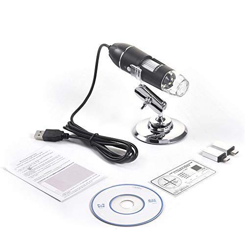 40 to 1000x Magnification Endoscope, 8 LED USB 2.0 Digital Microscope, Mini Camera with OTG Adapter and Metal Stand, Compatible with Mac Window 7 8 10 Android Linux