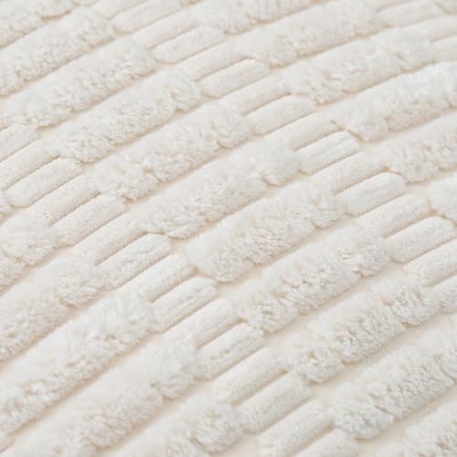 Miniatura 5 de Madizz Juego De 2 Fundas De Cojín De Pana A Rayas Bohemias Funda De Cojín Decorativa Suave Para Sofá Dormitorio Funda De Almohada Beige 45 X 45 Cm