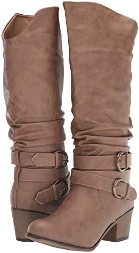 Journee Collection Womens Late Slouchy Knee-High Boots Taupe 10 Medium (B,M) | Image 6