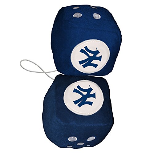 MLB New York Yankees Plush Team Fuzzy Dice, Blue