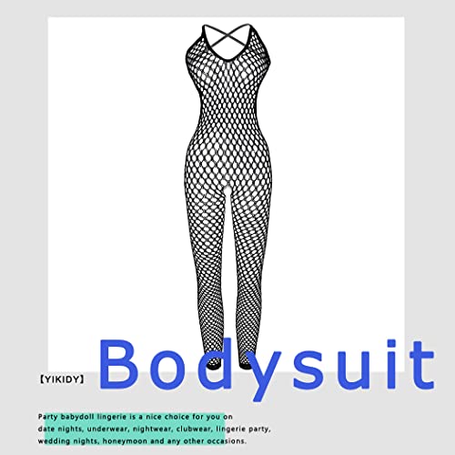 Yikisdy Fashion Fishnet Tights Bodystocking Black Elastic High Stockings Rave Party High Bodysuit For Women And Girls #TOP5