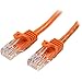StarTech.com 2 m Orange Cat5e Snagless RJ45 UTP Patch Cable - 2m Patch Cord - Ethernet Patch Cable - RJ45 Male to Male Cat 5e Cable (45PAT2MOR)