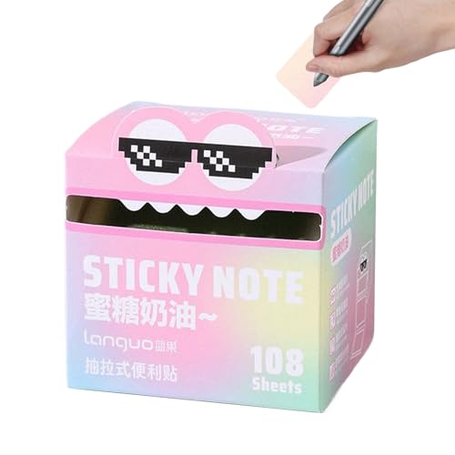 面白い付箋セット、会社員や学生向けのかわいい粘着メモパッド、学校の学習計画、企業会議、教室のデスク、家の装飾用の書き込み可能な付箋紙