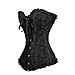 JoyPeak Corset Tops for Women,Lace Bustier Corset Lingerie top,Renaissance Overbust Corset Push Up Bodysuit (US, Alpha, X-Large, Regular, Regular, Big Girls, black)