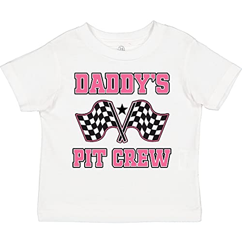inktastic Daddy's Pit Crew Design with Checkered Flags Toddler T-Shirt