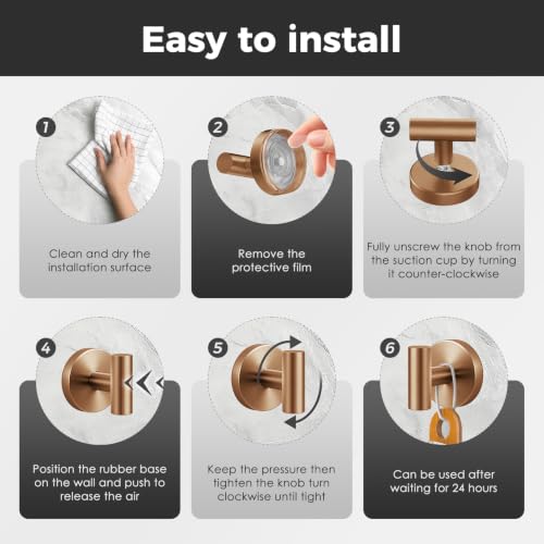 Image of Shower Hooks for Inside Shower,No-Drill Removable&Reusable Towel Hooks for Bathroom,Heavy Duty Suction Cup Hooks for Glass Window,4 Packs(Bronze)