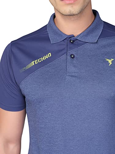 Image of TECHNOSPORT Men's Polyester Slim Fit T-Shirt