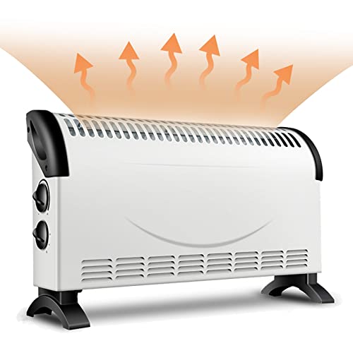 Konvektor Heizung Elektrisch mit Thermostat, Heizgerät 1800 Watt Energiesparend, 3 Heizstufen, 360° Heizung, Mobile Elektroheizung für Räume bis 25qm, Elektrische Heizgerät Mobil Cover
