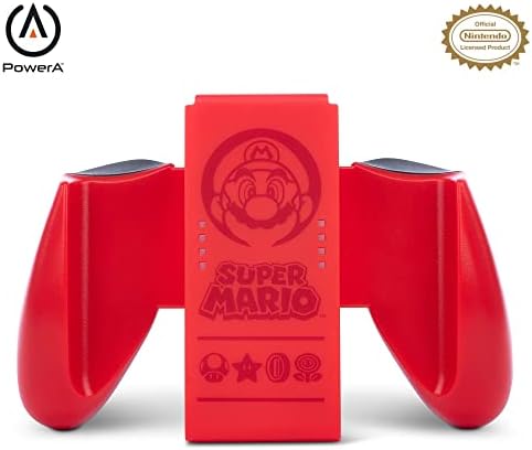 Wygodny uchwyt Joy-Con PowerA do konsoli Nintendo Switch - Super Mario, czerwony