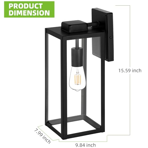 Hykolity WLA-0412 Large Size Outdoor Wall Lights,16 Inch Wall Lantern thumb #4
