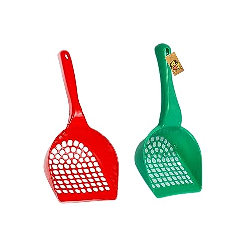 Image of Foodie Puppies Durable (Cat Scooper) Litter /Poop Scooper - (Color May Vary) | Easy to Scoop, Comfortable Grip Handle | Scoop Cum Shovel Suitable for Cats, and Kittens (Pack of 2)