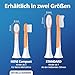 demirdental Ersatzbürsten für Kinder passend für Philips Sonicare Ersatzbürsten Kids, Compact Mini geeignet für 3-6 Jahre, entspricht HX6034 HX6038, Orange, 8er Set