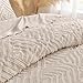 Andency Khaki Oversized King Comforter 120''x98'', 3 Pieces Khaki Soft Boho Bedding Set & Collections, Farmhouse Tufted Fluffy Shabby Chic Bed Set for All Seasons (1 Comforter, 2 Pillowcases)