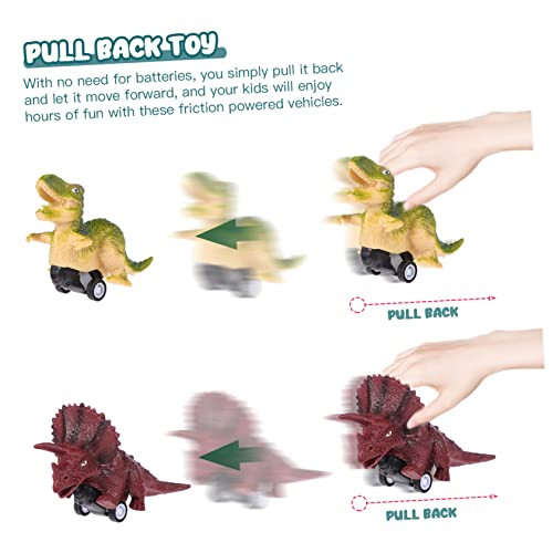 Toyvian 4 Pçs Puxar Carro Para Trás Brinquedos Para Crianças Brinquedos Educativos Push Go Brinquedo
