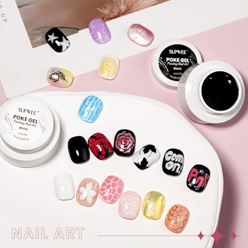 Kit de esmalte de gel para uñas blanco y negro miniatura 5