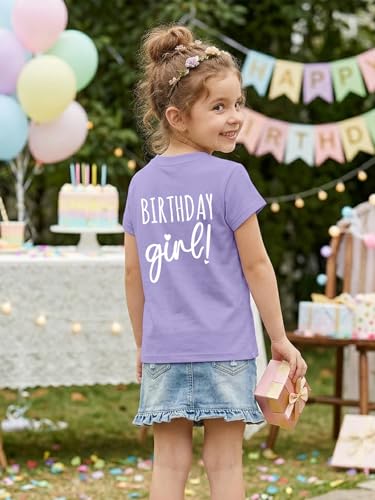 Image of YHHR Birthday Girl Shirt Tie Dye Girls Birthday Shirts 7-14 Year Kids Tops