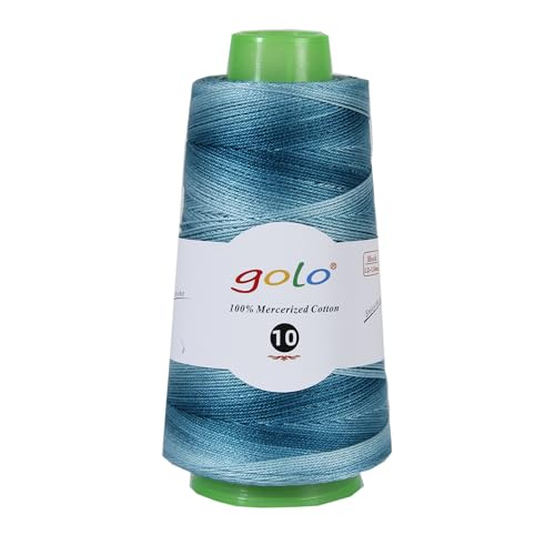 Image of golo Crochet Thread Size10 1.76oz,310yd,Yarn for Hand Knitting Space-Dyed Yarn D07