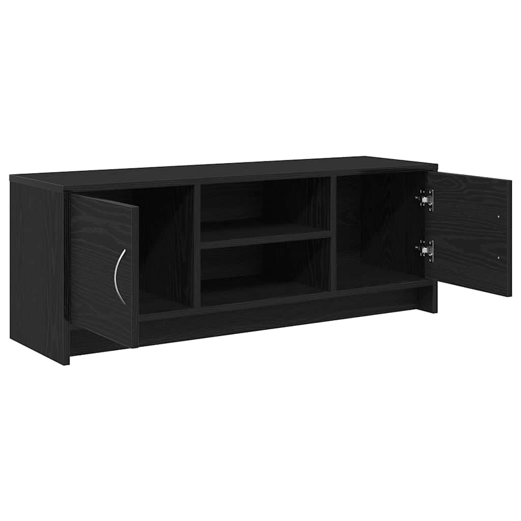 vidaXL TV-Schrank Eiche schwarz 102x30x37,5 cm Holzwerkstoff