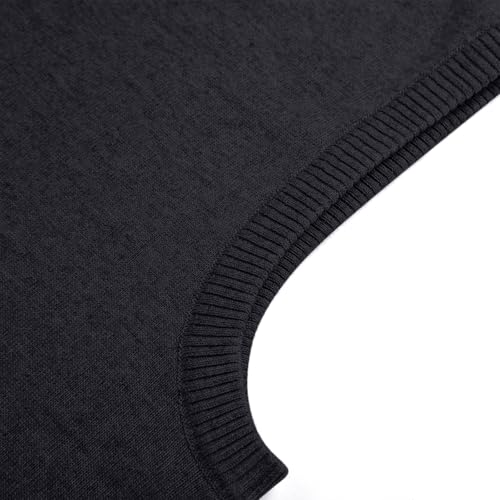 Sweater Vest for Men Casual V Neck Sleeveless Pullover Sweater Plus Size Soild Waistcoat Wool Blend Knitwear Vest 5