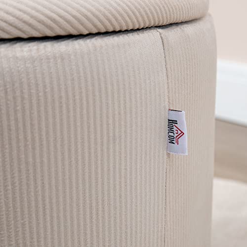 Lot 2 poufs ronds velours avec rangement HOMCOM
