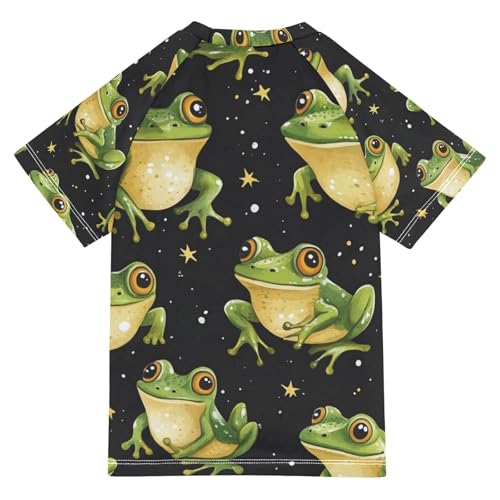 Kids Swimsuit Cute Cartoon Frog Green Sunscreen T-Shirts Swimwear Sets UPF 50+2