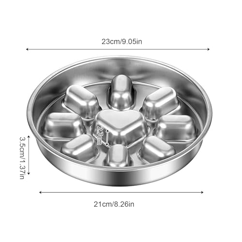 Dog Bowl Slow Feeder - Anti-Choking Puzzle Feeder | Stainless Steel Feeding Dish with Non-Slip Base Functions, Pet Food Storage with Eating Usage, Slow Feeding Dog Bowl Accessory for Fast Eater Pets - Afbeelding 3