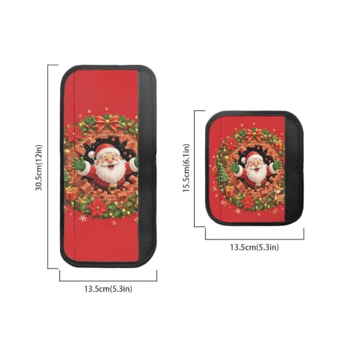 Image of Christmas Refrigerator Door Handle Covers Set of 6 Kitchen Electrical Appliance Decor Handles Keep Clean Anti-Slip Fridge Accessories Home Decor, Santa Claus Bow Red Pattern