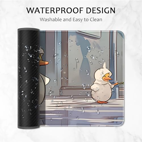 Image of Auhoahsil Ultra Large Gaming Mousepad, XXL Extended Full Size Desktop Matt for Keyboard, Laptop & Computer, 35.5 x 15.7 in, Anime Cute Ducks