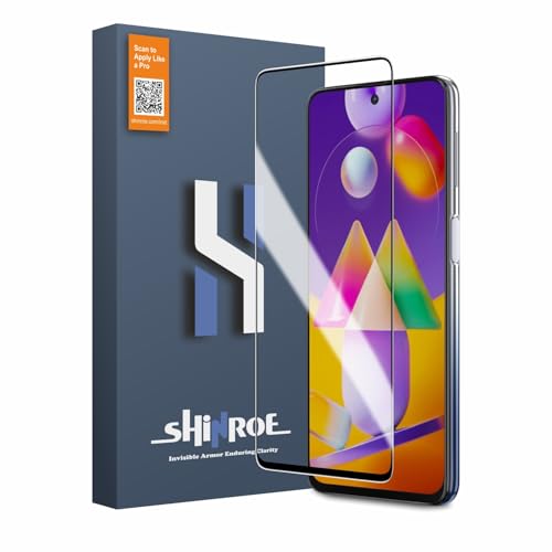Image of Tempered Glass for Samsung Galaxy M31S | A51 | A52 | A52S (6.5 Inch) Military Grade 9H Screen Guard, Anti-Scratch, Shatterproof, Edge-to-Edge Full Coverage - Black Border