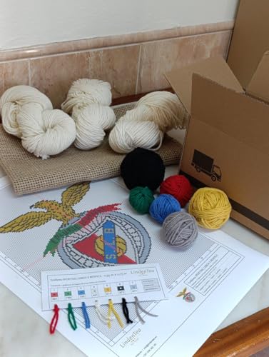 Kit de broderie Arraiolos Benfica SLB 0,55x0,75m tapisserie DIY