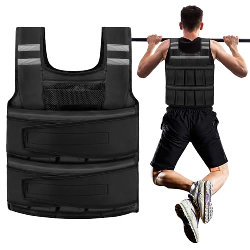 Neatevday Adjustable Weighted Vest for Men and Women, 1-11 lbs/2-22 lbs/2-32 lbs Weighted Vest for Running, Walking, Strength Training with Reflective Strip & Storage Bag
