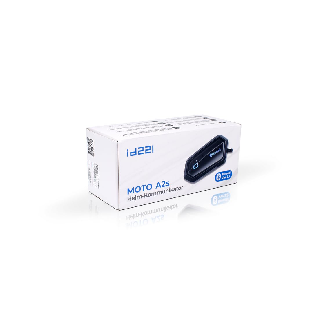 ID221 A2S Interfono Bluetooth per Moto, Comunicazione 2 Persone, Bluetooth 5.2, Cancellazione Rumore DSP, Impermeabile IPX6, Altoparlanti 40mm, Comandi Vocali