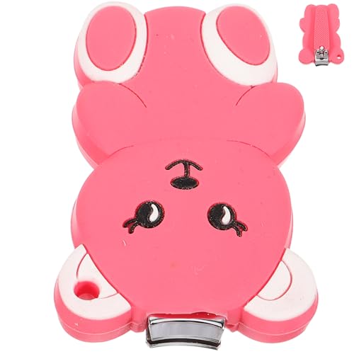 ANDRESLAD Cortaúñas para Bebés con Bordes Curvados y Funda de Silicona Herramienta Segura y Precisa para Manicura Infantil para Cuidado de Uñas Prevención de Arañazos