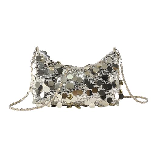 Sequin Purse Sparkly Sequin Purse Y2K Hobo Bag Underarm Shoulder Bag Zipper Trendy Ideal Gifts for Women Girls