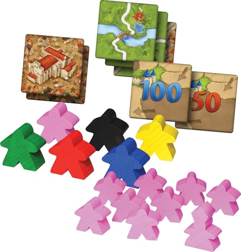 Asmodee - Carcassonne - Extension 1 : Auberges & Cathédrales - Hans im Glück - Jeu de société de stratégie - Dès 7 Ans - 2 à 6 Joueurs - 55 Min - Version Française