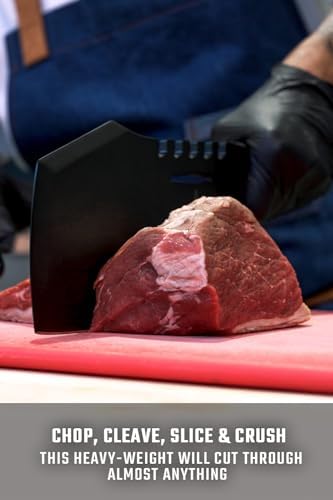 Dalstrong Massive Meat Cleaver Knife-9"-Obliterator-Shadow Black Series-Titanium Nitride Coated-High Carbon Steel-Heavy Duty Gift-Razor Sharp-w/Sheath-NSF Certified - Thumbnail 3