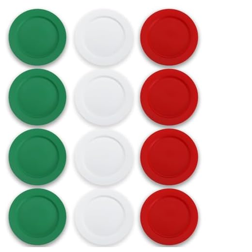 Berglander platos de plástico 12 piezas 25 cm, platos planos reutilizables de color IT, platos para ensalada, cuencos para pasta, fáciles de transportar para el jardín, el picnic, el camping